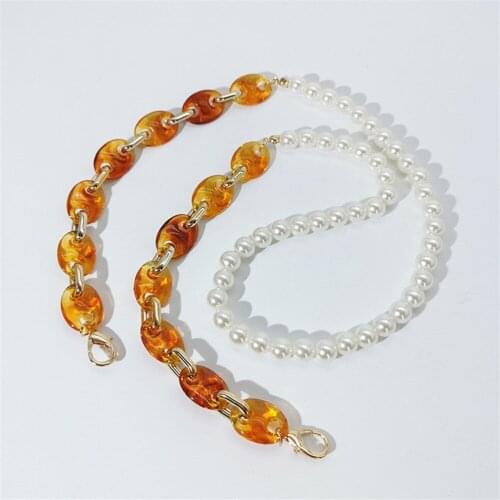 Pearl Tortoiseshell Link Chains Sunglasses Hanger Necklace Reading Glasses Cord Holder Strap Rope for Bag Face Mask Neck Band