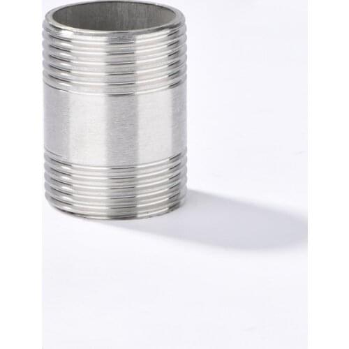 1/8" 1/4" 3/8" 1/2" 3/4" 1" BSP Equal Male Thread 304 Stainless Steel Nipple Pipe Fitting Connector Coupler Adapter