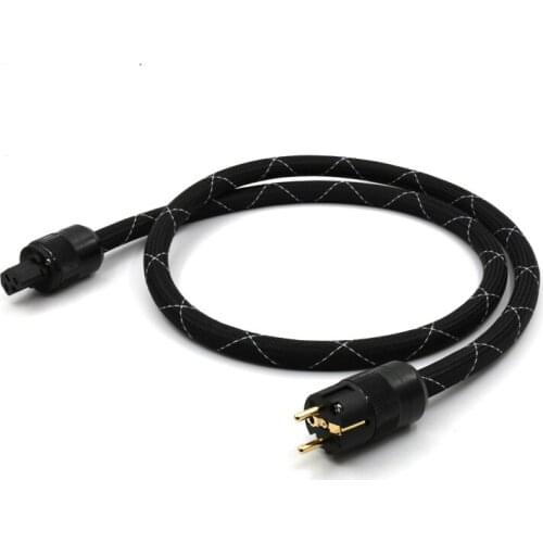 D516SE 5N OFC AC Reference Power Cable With 24k Gold Plated EU Version Plug,32 Corex0.254mm+6corex0.5mm 8N Copper