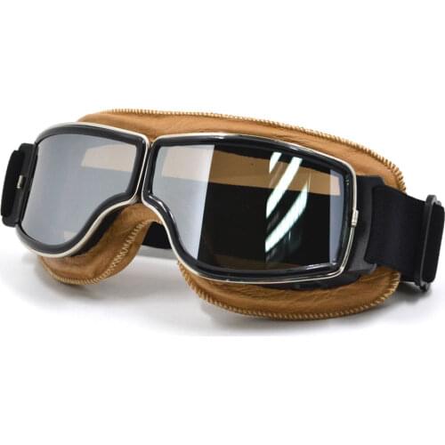 Universal Vintage Motorcycle Goggles Motocross Goggles Helmet Pilot Scooter Retro Moto Outdoor Dirt Bike Riding Sunglasses Retro