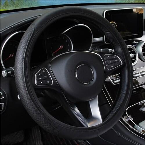 Universal Leather Car Steering Wheel Cover for toyota auris reno megane 2 focus kia sportage 3 grand vitara kia rio