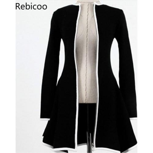 Cardigan White Black Women Femme Pull Sweater Coat Womens Sweaters Fashion Autumn Long Sleeve Ladies Casaco Feminino