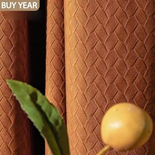 2021High-end Curtains for Living Dining Room Bedroom Nordic Light Luxury Texture Shading Velvet Home Decor Blackout Curtain