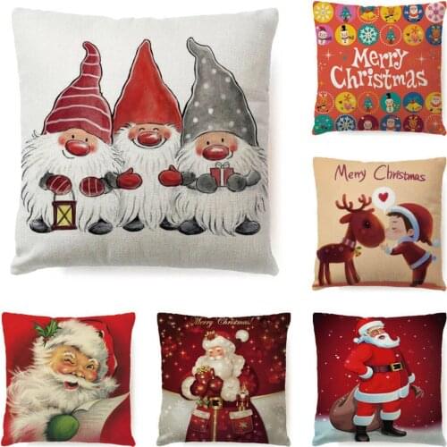 45x45cm Christmas Cushion Cover Christmas Decorations for Home Throw Pillows Sofa Home Decor Christmas Pillowcase Pillow Cover