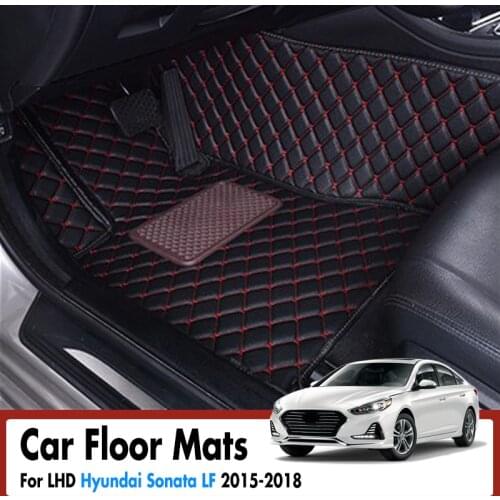 Car Floor Mats For Hyundai Sonata LF 2015 2016 2017 2018 Rugs Dash Carpets Cargo Liners Pads Interior Accessories Styling Covers