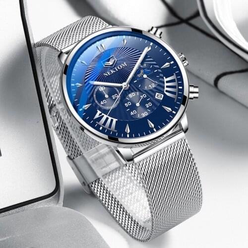 Luxury Brand Mens Watches Multifunction Three Dials Stainless Steel Watchband Chronograph Business Six Hands Quartz Wristwatch