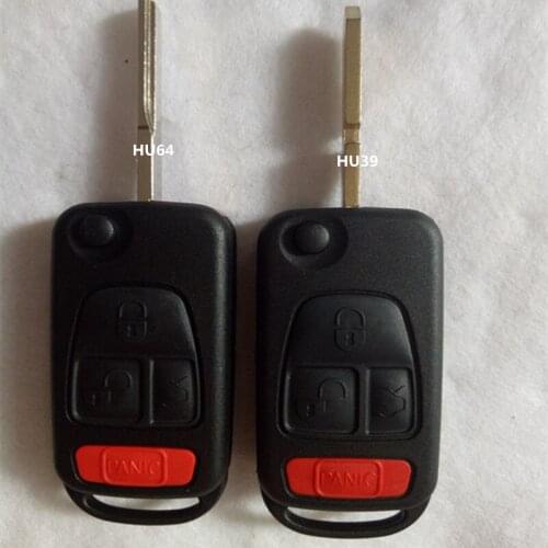 DAKATU 4 Button 3 + 1 Panic Flip Remote Key Case Shell For Benz MB ML350 ML500 ML320 ML55 AMG ML430 Keyless Entry Key Cover