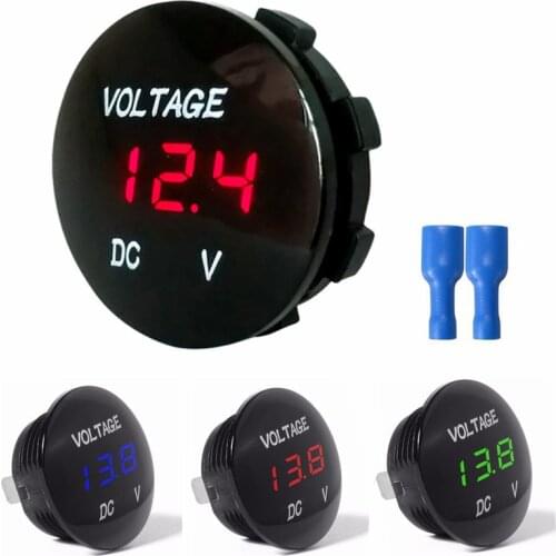 12V-24V Digital Panel Voltmeter Voltage Meter Tester LED Display for Car Auto Motorcycle Boat ATV Truck Refit Accessories
