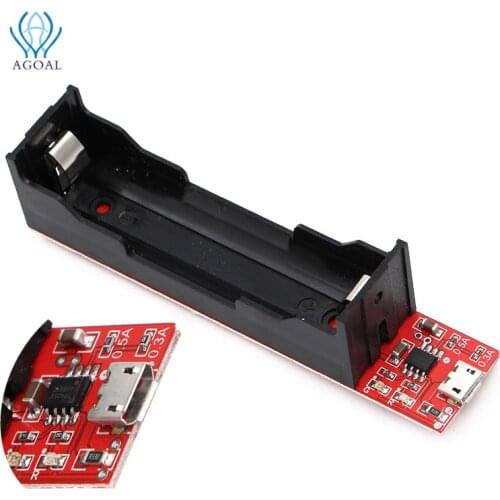 1 slot 18650 Battery Charging Holder Charging Board TP4056 0.3A / 0.5A / 0.8A with Protection Board