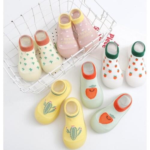 Children Anti-slip Shoes Newborn Baby Girl Non-slip Floor Socks Baby Boy Rubber Sole Cute Cartoon Indoor Socks Infant Shoes