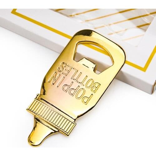 Baby Bottle Shape Bottle Opener Keychain Shaped Zinc Alloy Gold Color Key Ring Beer Bottle Opener Unique Creative Gift