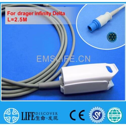 Long cable Adult NEONATE or new born wrap spo2 sensor for SIEMENS DRAGER INFINITY DELTA DELTA XL SC6000,SC7000.SC8000