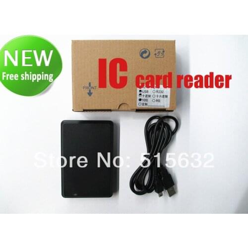 HOT! NO LOGO New Security Black USB Proximity Sensor Smart RFID IC Card Reader 13.56Khz