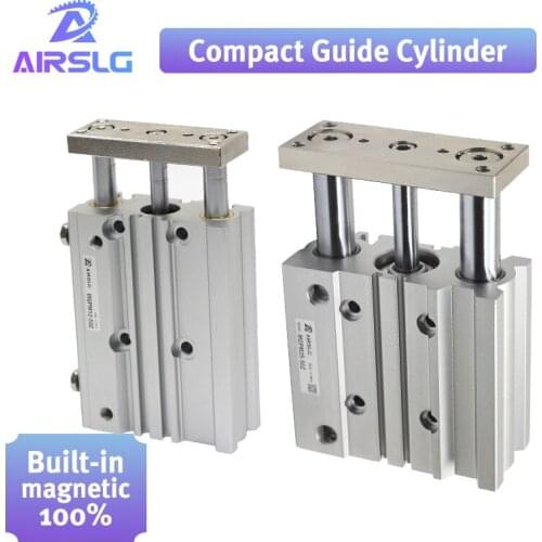 MGP MGPM50 MGPL50 Compact guide cylinder Thin Three axis air pneumatic cylinder with guide rod -125Z -150Z ADVU--25-40-A-P-A