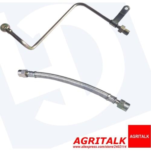 Set of oil pipes for turbo of Laidong 4TD60A, 4TD55A , part number : K490BT-09700 + 4TD55A-09710-1