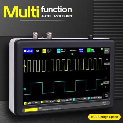 Mini Digital Tablet Oscilloscope 100MHz Dual Channel Oscilloscope Digital TFT LCD Touching Screen Professional Oscilloscope New
