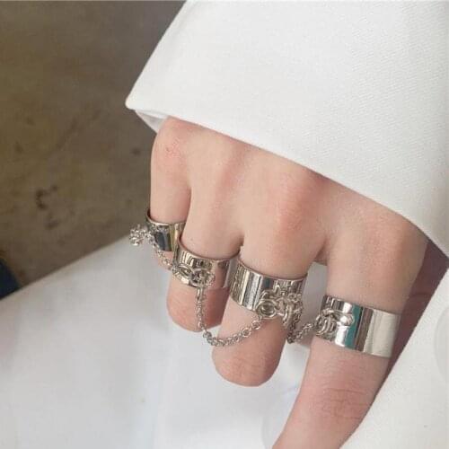 Trendy Rings Set For Women Men Lover Couple Steam Punk Rings Gift Friendship Engagement Wedding Open Rings Jewelry