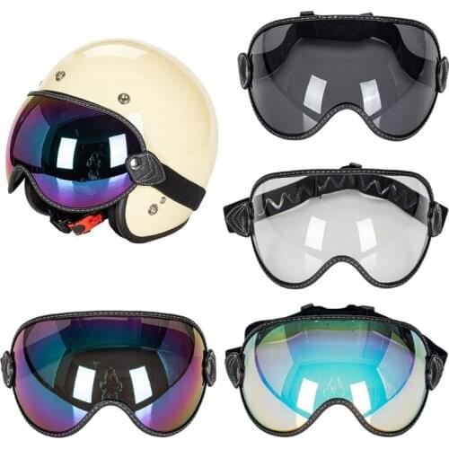 Fit Retro Helmet Visor Bubble Shield Lens Motorcycle Helmet Bubble Visor Lens Bubble Shield Motorcycle Helmets Accessories Moto