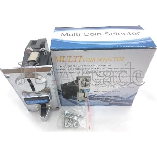 Multi Coin Acceptor Electronic Roll Down Mechanism CPU Programmable 6 Type Coin Selector Washing Machine Factory Price