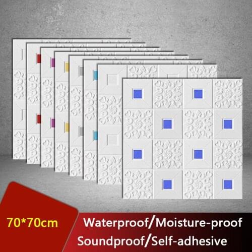 3D Foam Wall Stickers Self-adhesive Ceiling Wallpaper Self-loading Roof Panels Decor House Office Kids Living Room Decoration