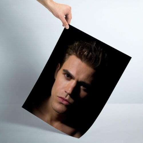 Custom Paul Wesley Poster Wall For Living Room Art Poster Decoration Silk Fabric Bright Smooth No Frame Morden Print Wall