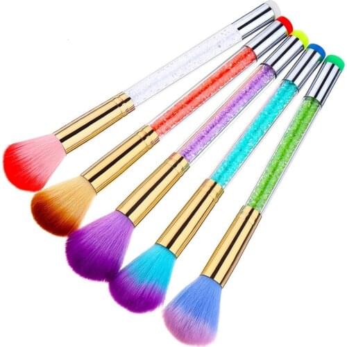 New Double Head Brush Dual Use Nail Art Flame Brushes Pen Acrylic Gel Glitter Nails Design Tools For Makeup Manicure Accessories