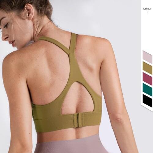 New 2021 Beautiful Back Bra Push Up Running Shockproof Sports Bra Breathable Seamless Buckle Lulu Yoga Bra Top Women Crop Top