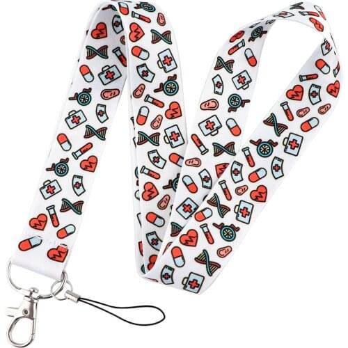 PF965 Nurse Lanyard For Key chain Doctors ID Card Cover Pass Mobile Phone Badge Holder Key Ring Neck Straps Medical Accessories