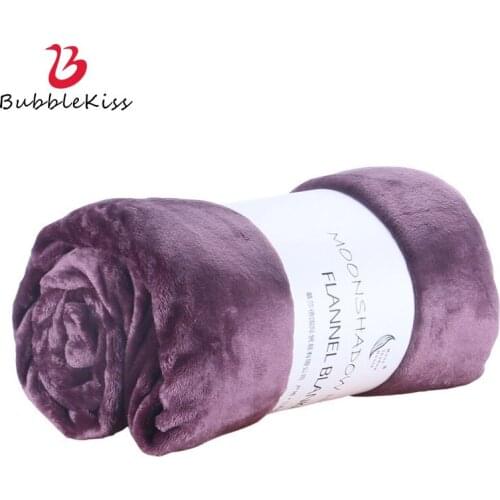 Bubble Kiss Blanket Flannel Sheet Fleece Thick Solid Color Soft Office Nap Sofa Cover Bedroom Home Textile Decoration Blanket