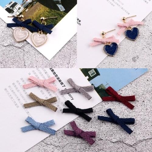 Multicolor Hairpin Ribbon Eardrop Bow-knot Diy Handmade Material Jewelry Ornaments Accessories 10pcs