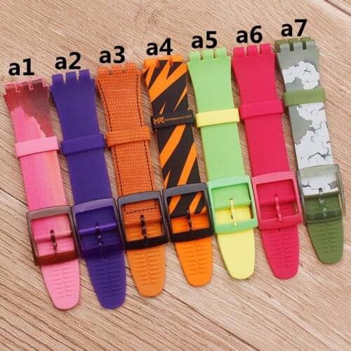 Watch Accessories Silicone Strap For Swatch SUOB709 SUOC102 SUOB702 SUOG110 SUOZ703 Mens Watch Strap