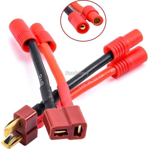 T Plug Male / Female To HXT 3.5mm Bullet Banana Connector Adapter RC Part With 14AWG Wire