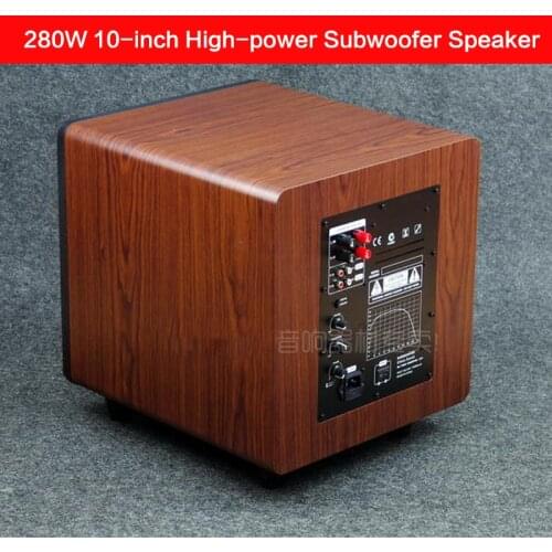 280W High-power Home 10-inch Subwoofer Speaker Home Theater Active Subwoofer Audio HiFi Enthusiast Speaker Long-stroke Sound