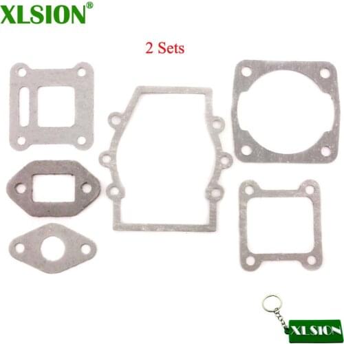 XLSION 2 Sets motorcycle Engine Gasket Set Kit Parts For 2 stroke 47cc 49cc MiniMoto Mini Dirt Pocket ATV Quad Moto Bike