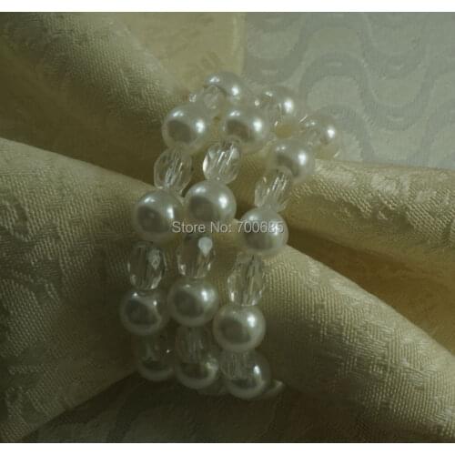Pearl decoration ring napkin, wholesale napkin ring, wedding and shoot bulk napkin holder
