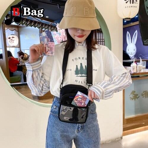Women Shoulder Bags New Fashion Female Canvas Crossbody Bags Students' personality Transparent Purses Messenger Bags ita Bag