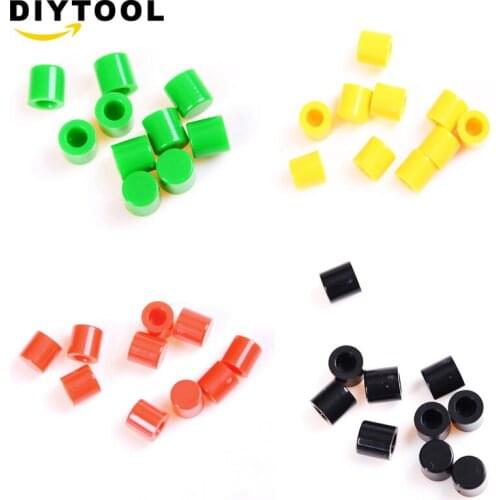 100PCS 6mm*6mm Tactile Push Button Switch Cap to Self-locking Switch Button Cap 6X6mm Round Key Caps