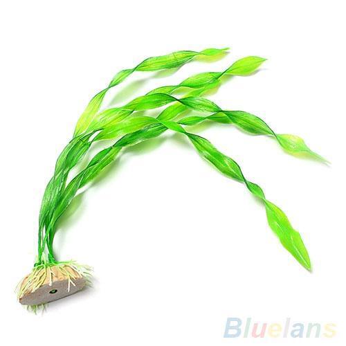 11 inch Plastic Aquarium Fish Tank Decor Artificial Green Grass Water Weed Plant