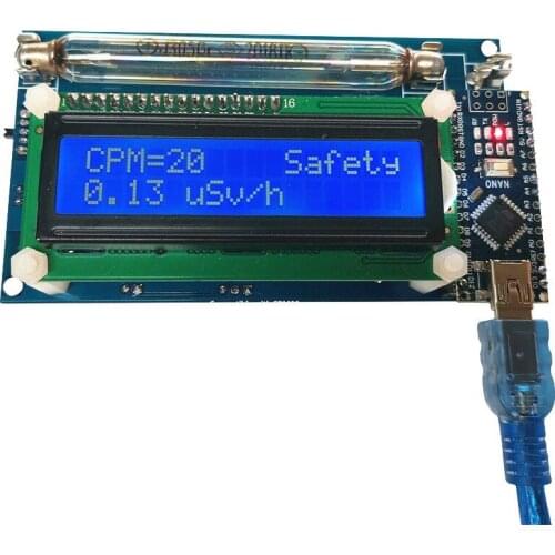 Promotion! Geiger Counter Kit Module Nuclear Radiation Detector With Display Radiation Dosimeter Electromagnetic Radiation Detec