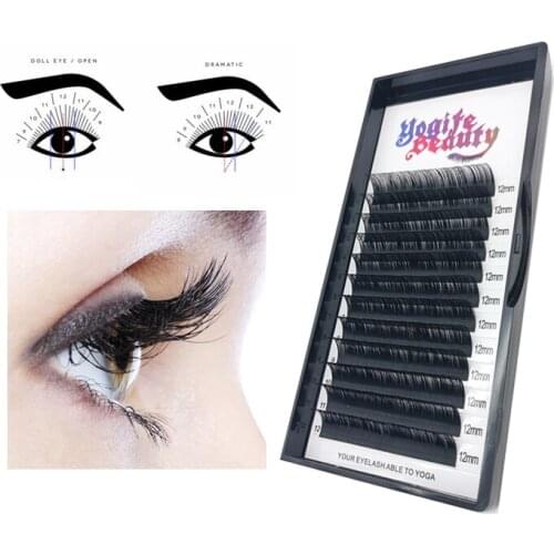 Individual Eyelashes Extension Supplies Lashes Cilia OEM from Yogife Beauty