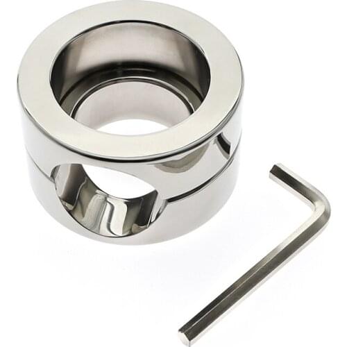 BDSM Stainless Steel Scrotum Pendant Ball Stretchers Testis Weight Ring Penis Pendant Cock Lock Ring Sex Toys Increase Orgasim