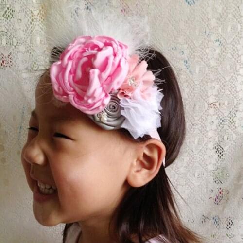 Free Shipping Big Burned Flower Girl Headband Kids Hair Accessories