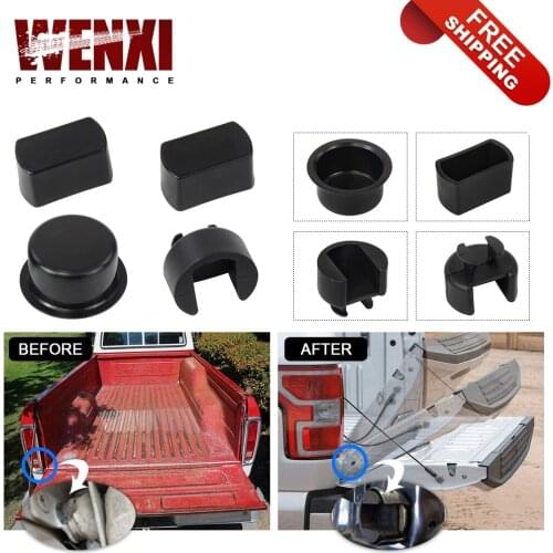 Four Pcs for Dodge Ram for Ford F Series Trucks Tailgate Hinge Pivot Bushing Insert Kit ABS Door Hinge Bushings WX-CAB22BK