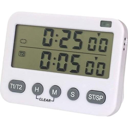 YS Digital Dual Kitchen Timer, Interval Timer, Cycle Timer, Cooking Timer, Count Up/Down Timer, Large Display, Adjustable Volume