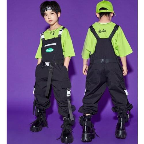 Children Rompers Hip Hop Dance Clothes Girls Tops Jazz Street Dance Outfit Boys Hip Hop Costumes Stage Show Rave Wear BL6838