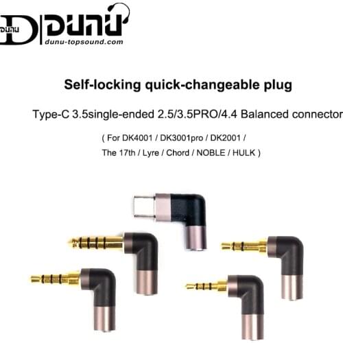 DUNU TYPE-C 3.5 Single-ended 2.5/3.5PRO/4.4 Balanced Connector Self-locking Quick-changeable Plug for Android USB C Phone