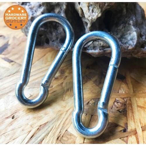 Stainless Steel Quick Link Carabiner with Threaded Nut Snap Link Chain Fastener Carabiner with Threaded Nut, 6pcs