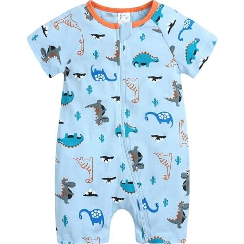 Infant Pajamas For newborn baby Baby Rompers Baby Girl Clothes Cute Dinosaur Cotton Short Sleeve Soft Jumpsuit Ropa Bebe Summer