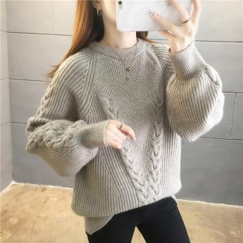 Room 190253 under 10 rows 3 】 make pure color round collar twist pullovers [1196] 60