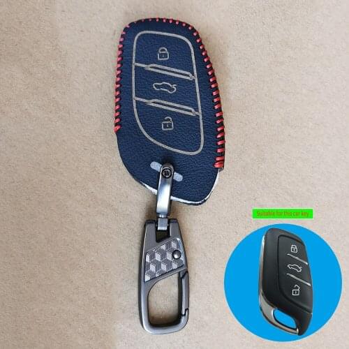 Leather Car Remote Smart Key Cover Case Holder Shell For MG ZS EV MG6 EZS HS EHS 2019 2020 For Roewe RX5 i6 i5 RX3 RX8 ERX5